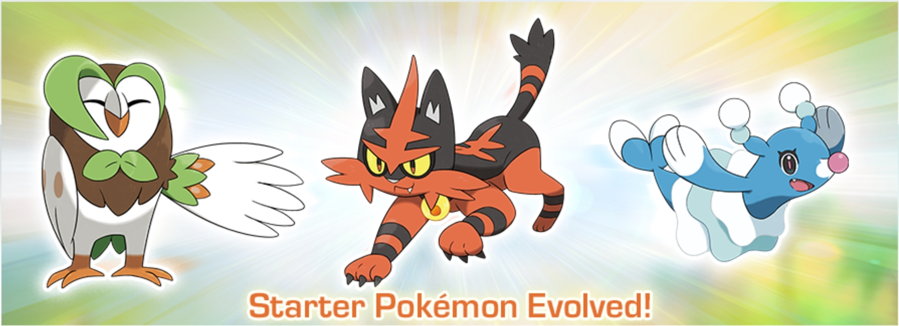 Sun Moon Starter Evolutions