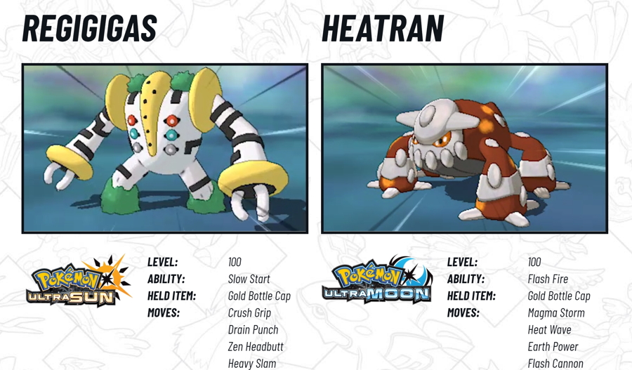 2018 Legendary Pokemon Distribution Heatran Regigigas