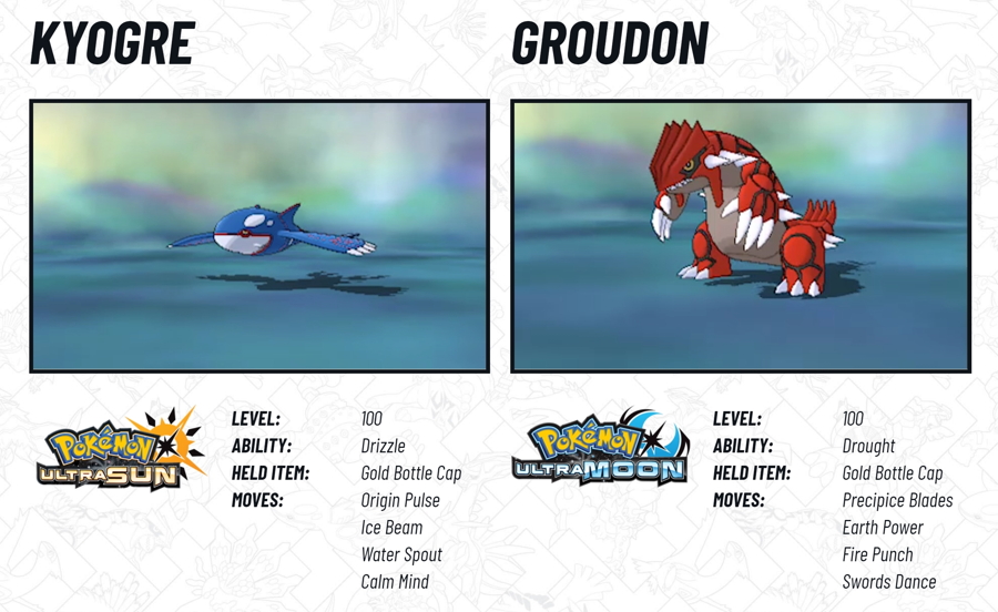 2018 Legendary Pokemon Distribution Kyogre Groudon