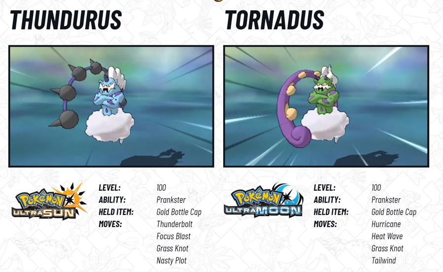 2018 Legendary Pokemon Distribution Tornadus Thundurus