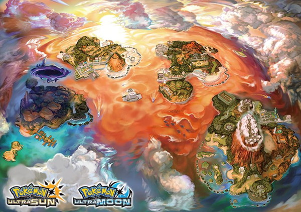 Ultra Sun and Moon Alola Map