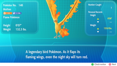 Let's Go Pikachu Eevee Moltres