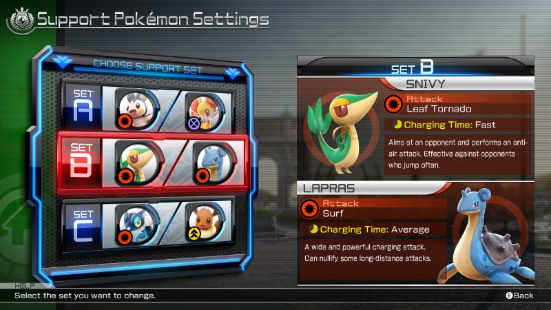 Pokken Tournament Snivy Lapras